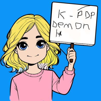 realistic girl holding up a sign