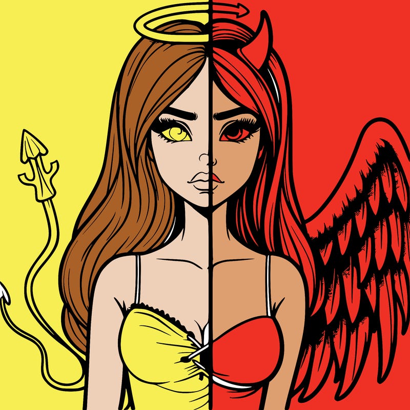devil vs angel realistic girl