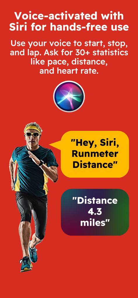 Comandos de voz de Siri para seguimiento manos libres en la aplicación de carrera Runmeter