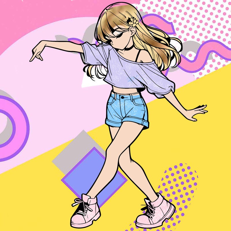 realistic girl danceing