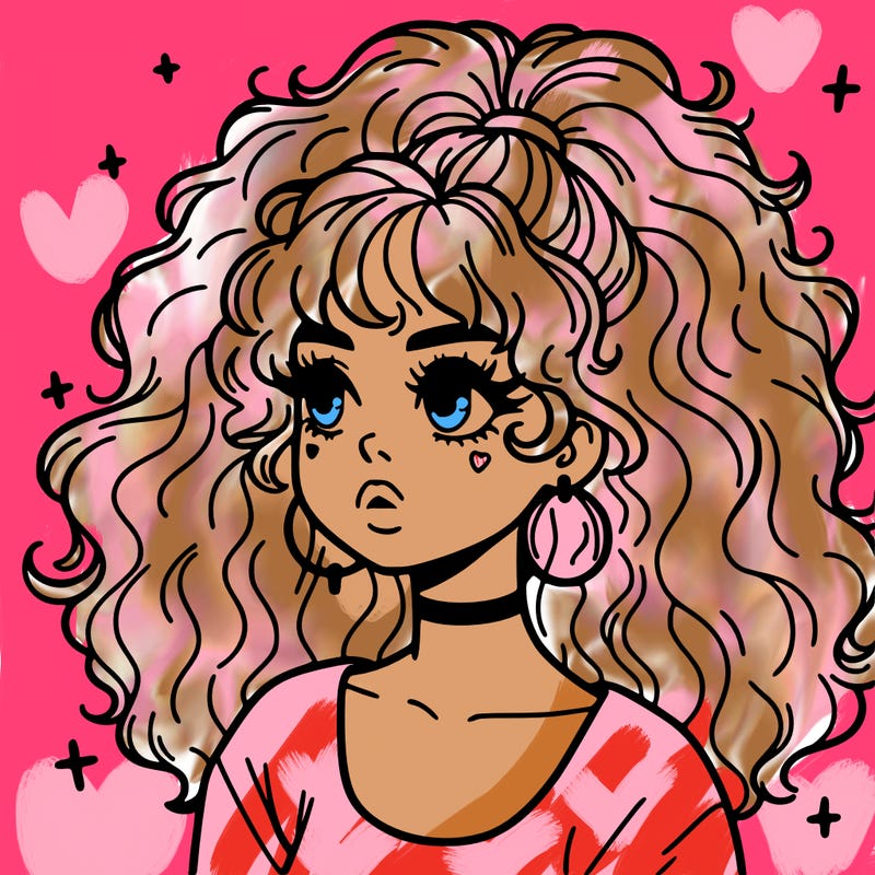 aesthetic girl with big hair