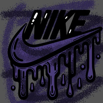 dripping nike logo