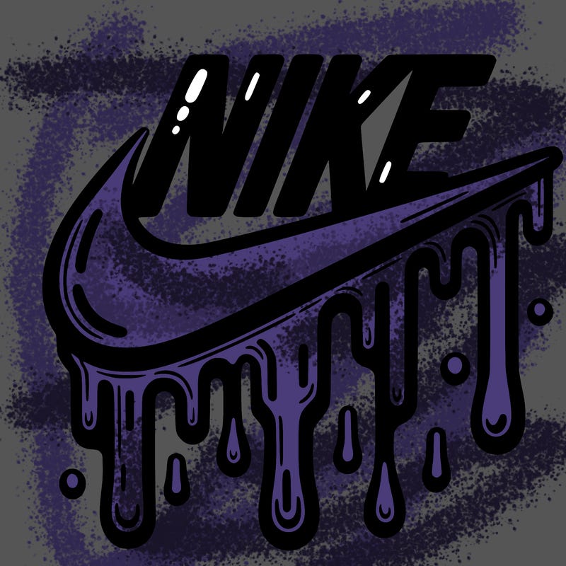 dripping nike logo