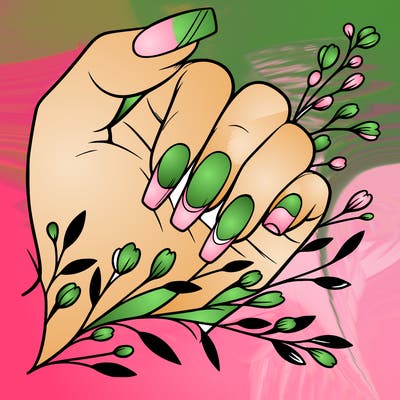 nails with french tip