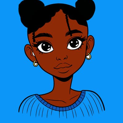 bald black girl
