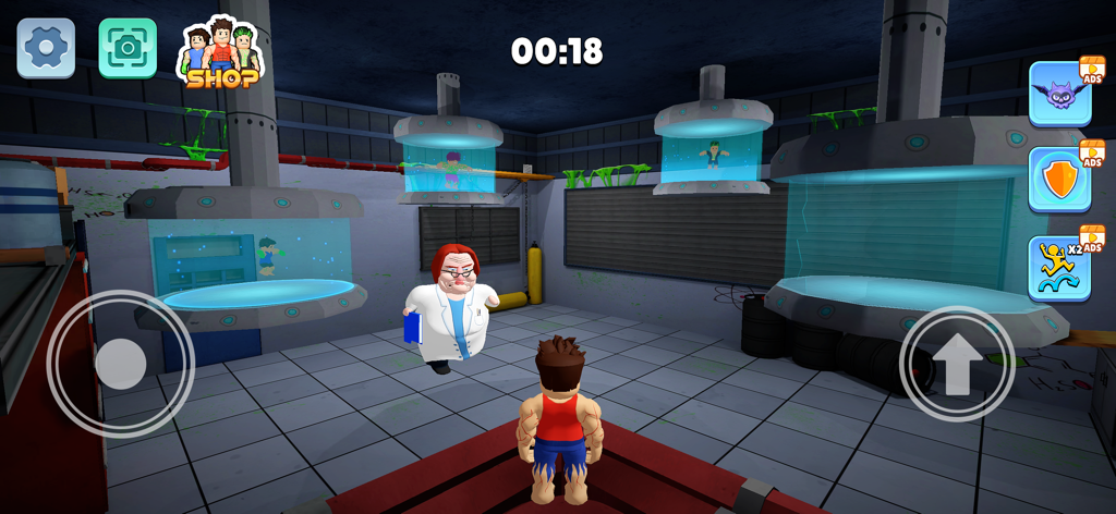 Monster Life: Lab Challenge - A character navigating a high-security laboratory level in Monster Life Lab Challenge