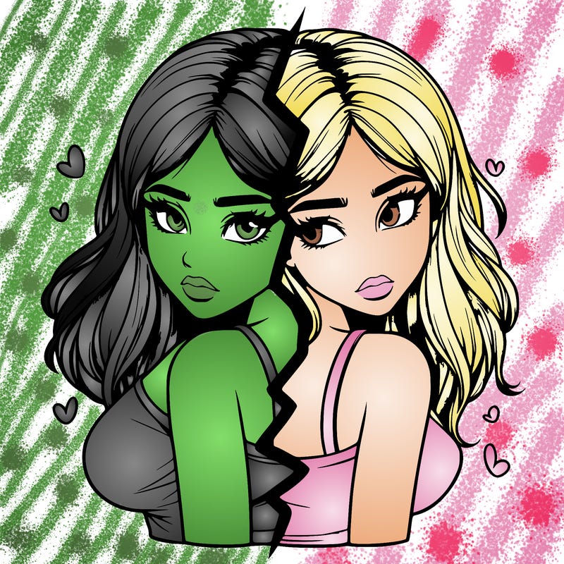 realistic girl split