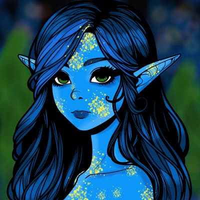 elf girl realistic dark fantasy