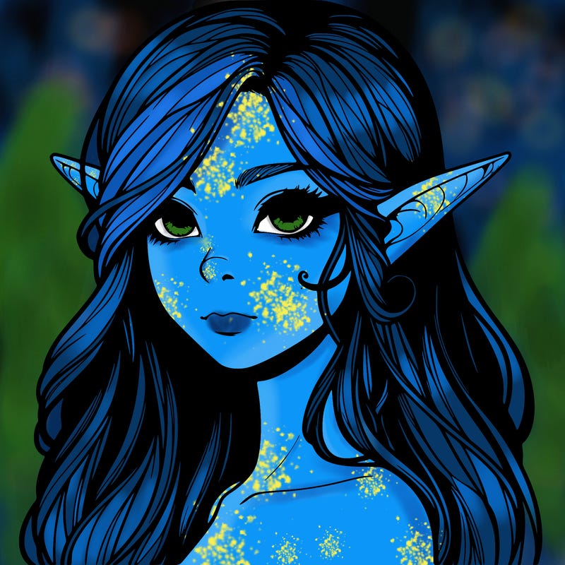 elf girl realistic dark fantasy