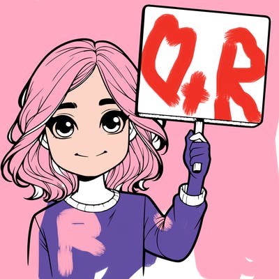 realistic girl holding up a sign