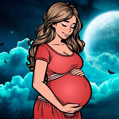 woman heavily pregnant realistic