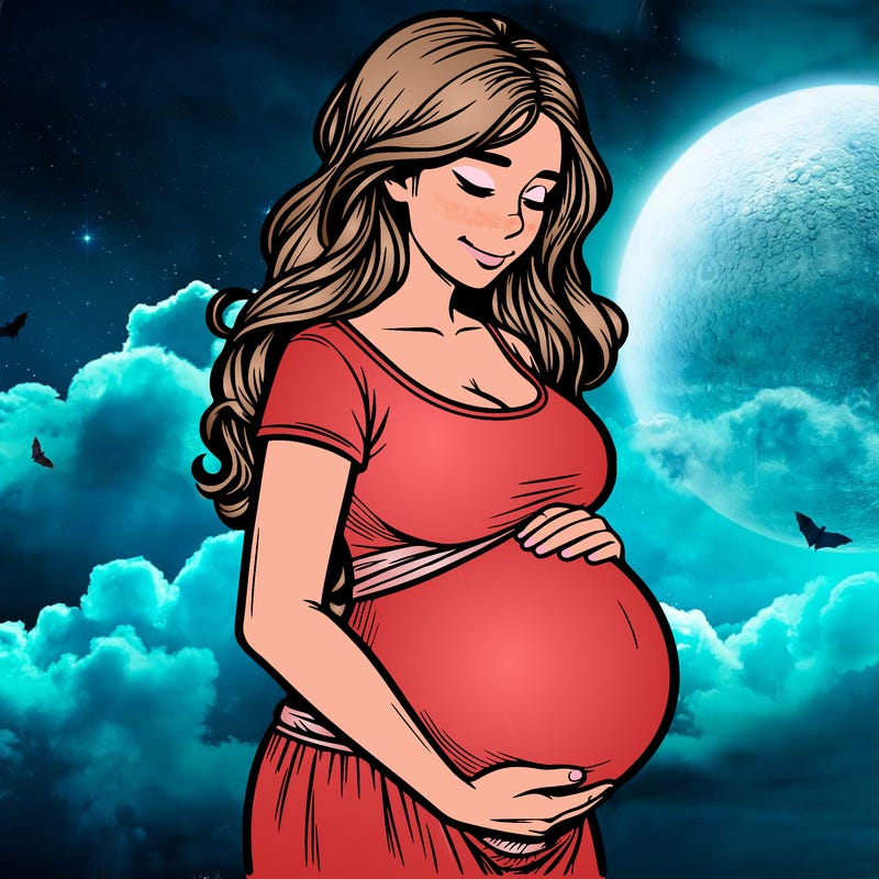 woman heavily pregnant realistic