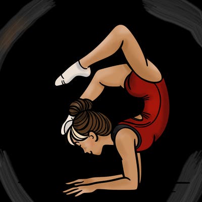 gymnast doing a backward flexibility