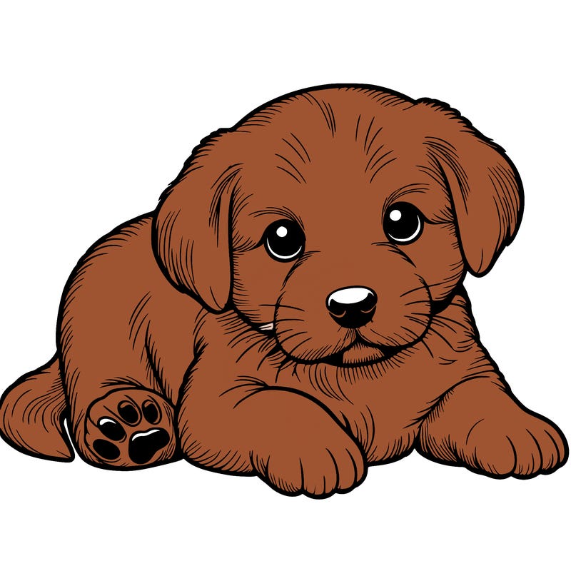 a cute realistic puppy