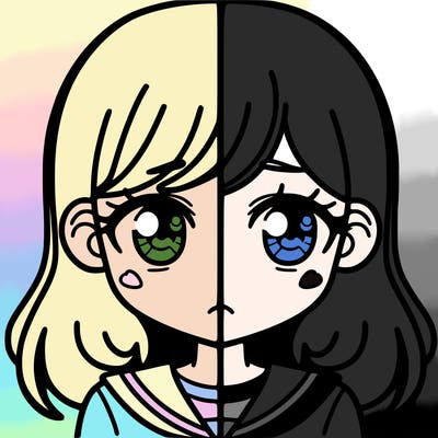 a split of a girl
