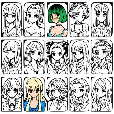 girls that look diffrent anime