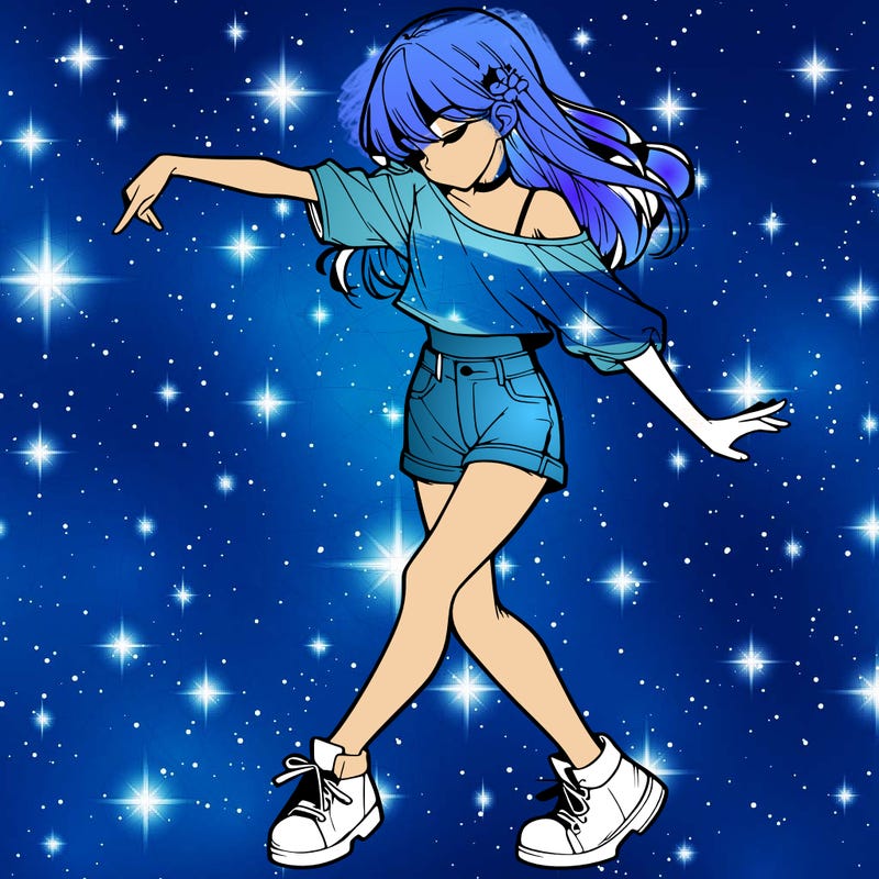 realistic girl danceing