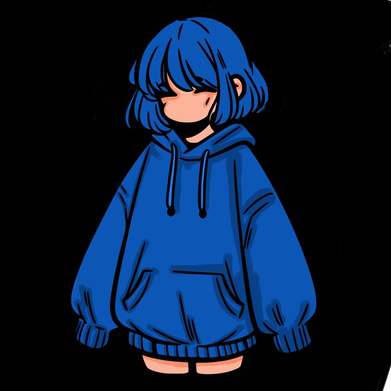 girl in baggy sweat shirt