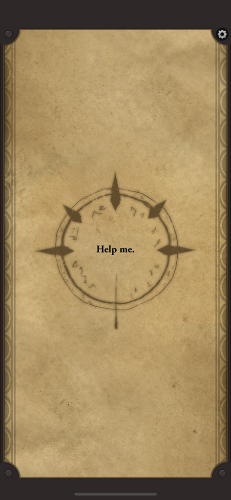 Lifeline: Bloodline - Lifeline Bloodline game interface showing a help me message on aged paper