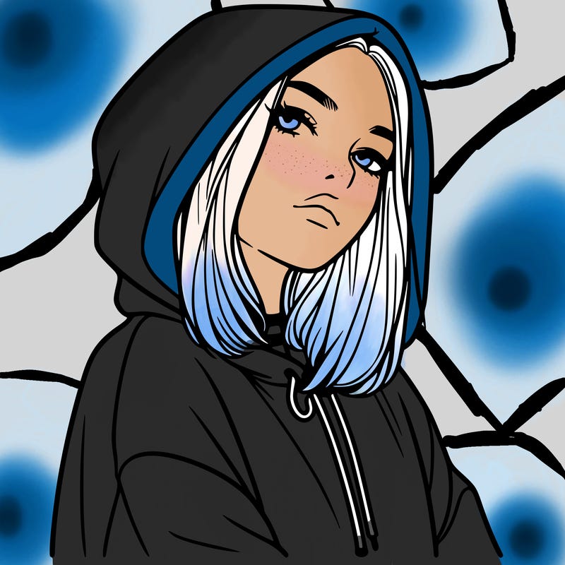 a realistic girl in a hoodie