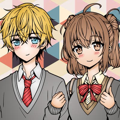 anime boy and girl