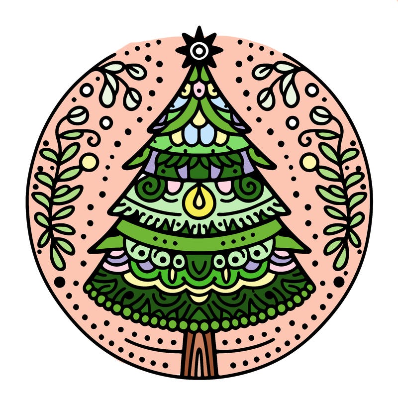 mandala sapin de noel