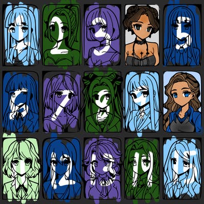 girls that look diffrent anime