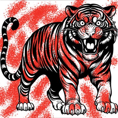 scary realistic tiger