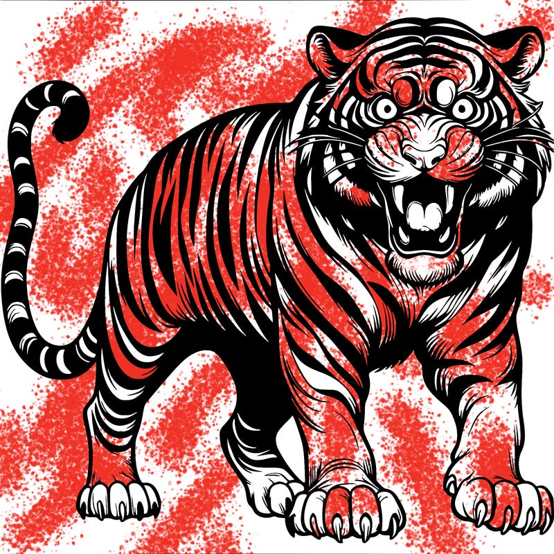 scary realistic tiger