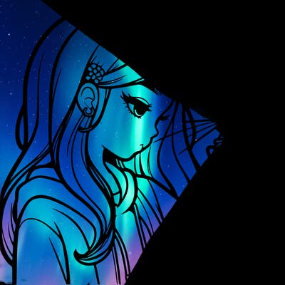 a realistic girl spray painting