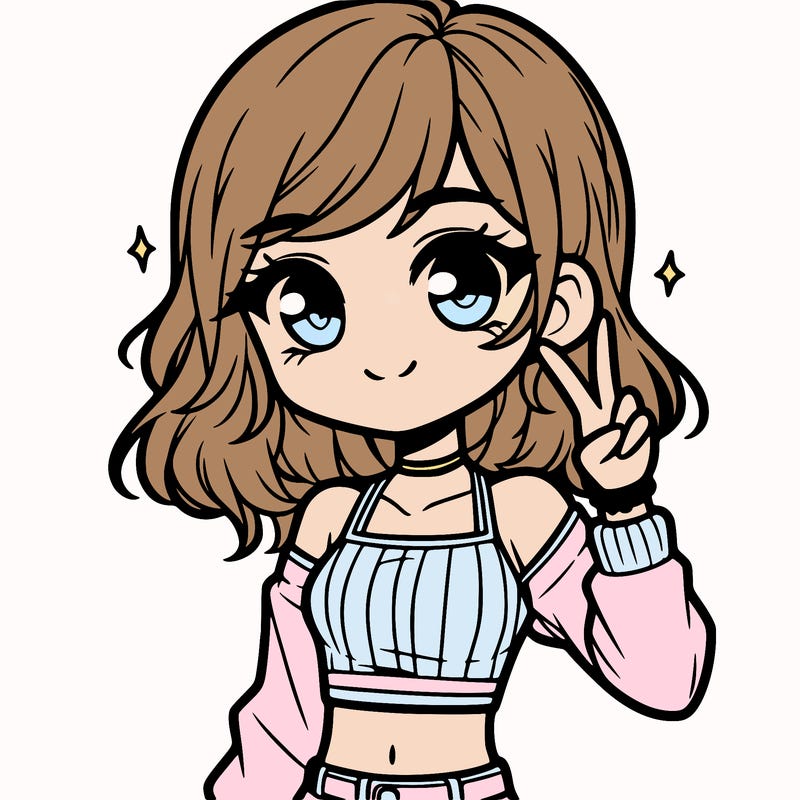 cute girl with crop top