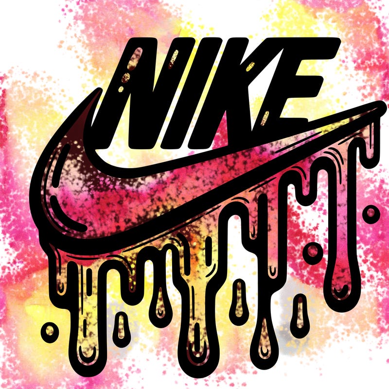 dripping nike logo