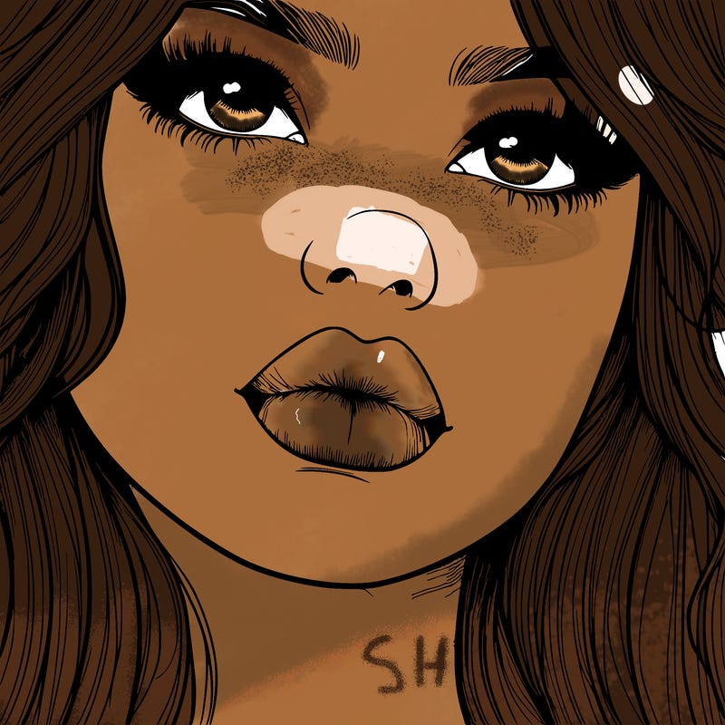 really realistic girl with lips