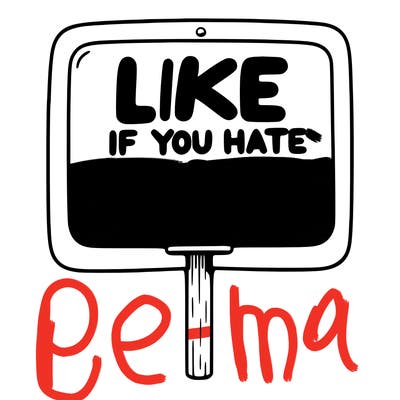 a sign that says like if you hate ads