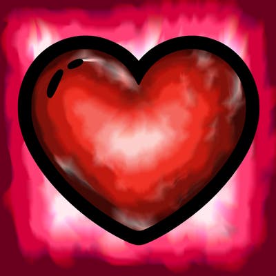 a blank heart