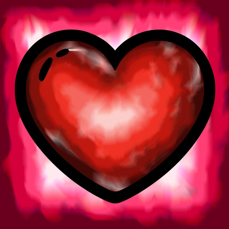 a blank heart