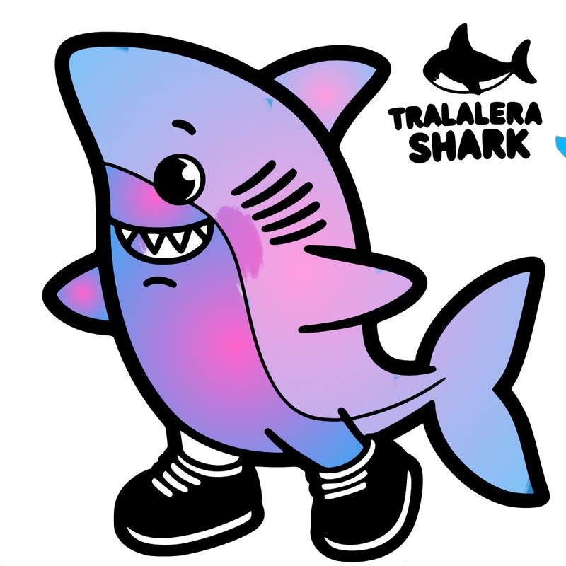 tralalero tralala shark with blue shoes