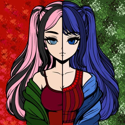 realistic girl split