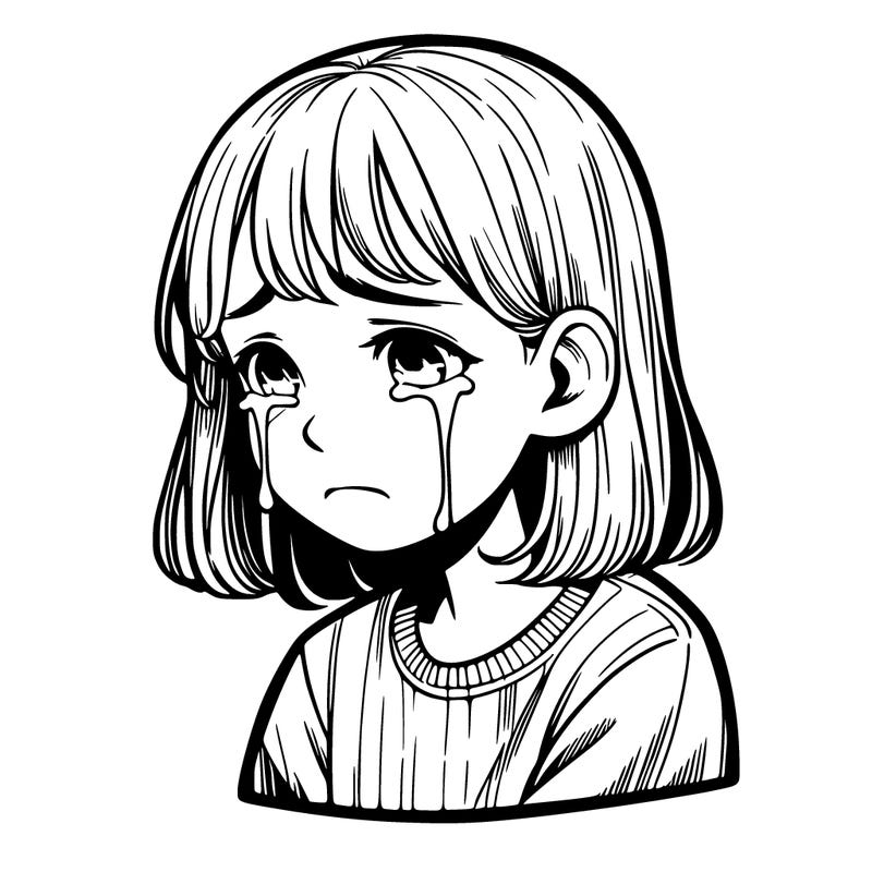crying teenage girl