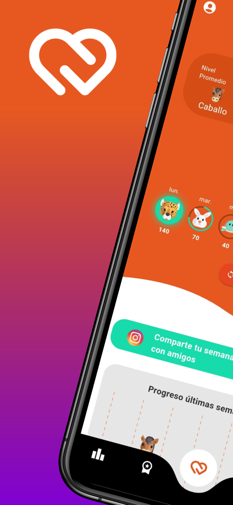 Muvu - Muvu app dashboard showing gamified health progress and animal badges