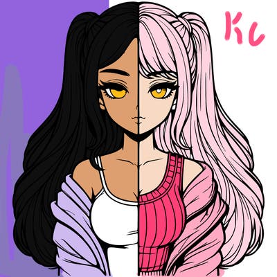 realistic girl split