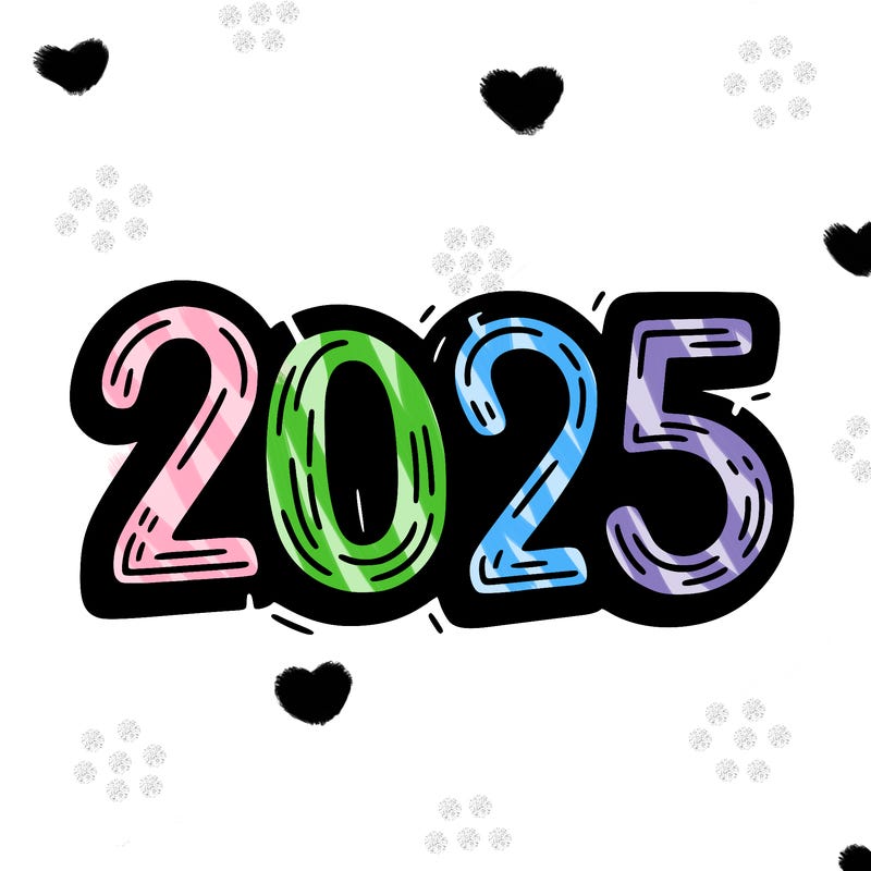 one line scrawled numbers sketch design “2025”