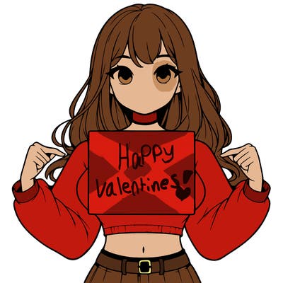 girl holding a blank sign in a long sleeve crop top