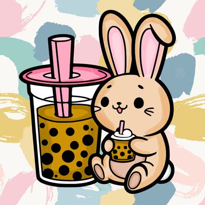 bunny boba tea drink