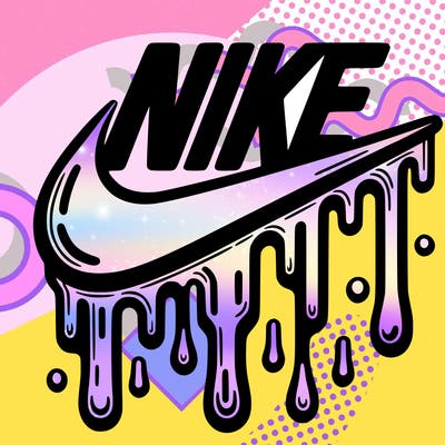 dripping nike logo