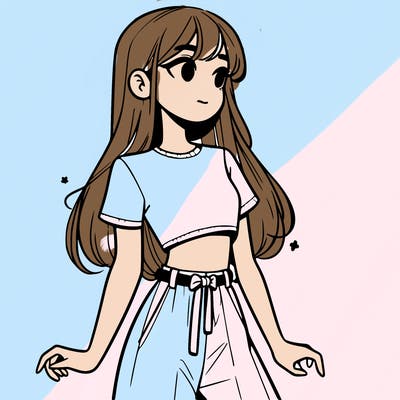 girl in a cute crop top