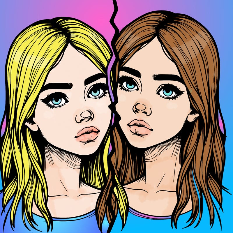 realistic girl split