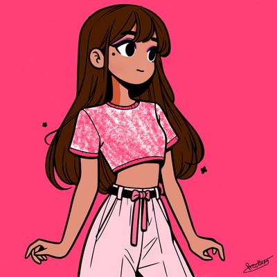 girl in a cute crop top