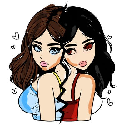 realistic girl split