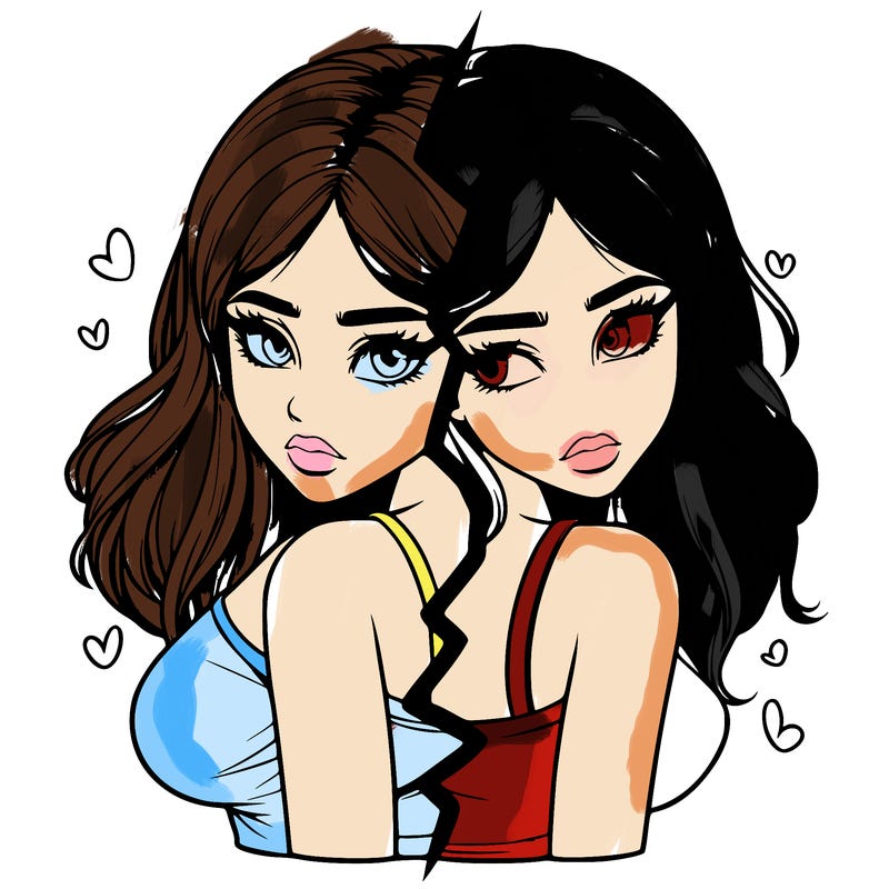 realistic girl split